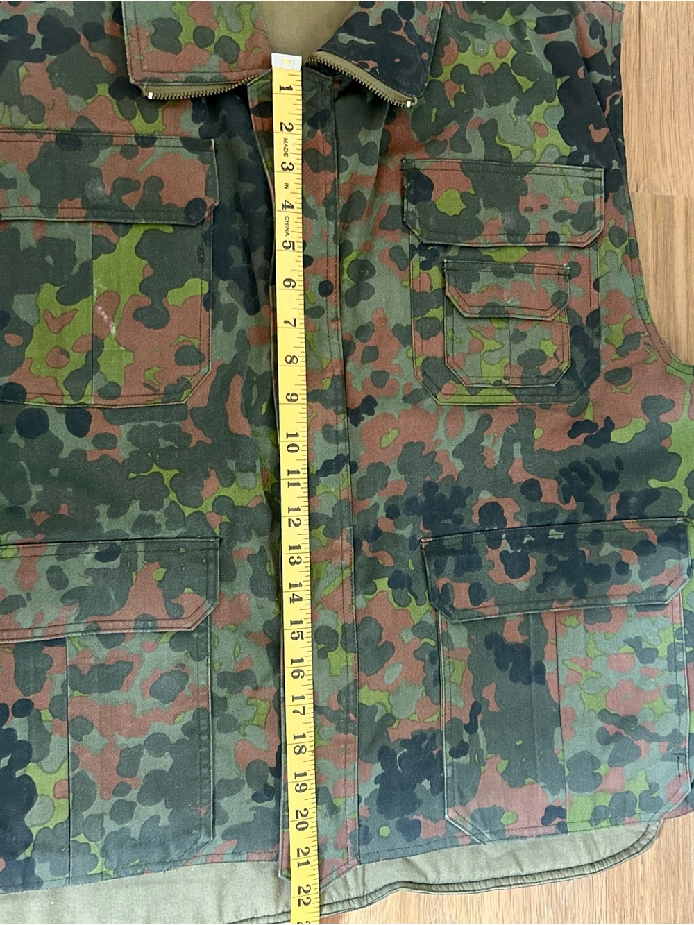 Vintage Camo Waxed Canvas Hunting Vest - Picture 8 of 12